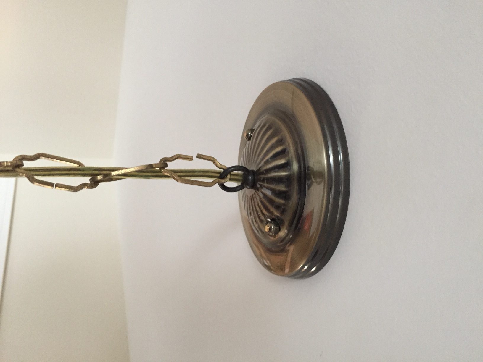 Mounting a new ceiling light