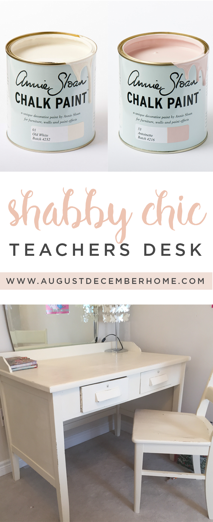 Shabby Chic Teachers Desk Pin