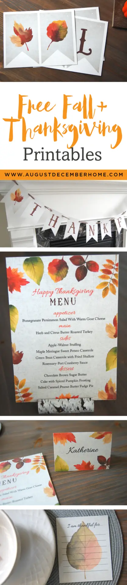 Thanksgiving Table Decor, printable paper decorations for thanksgiving
