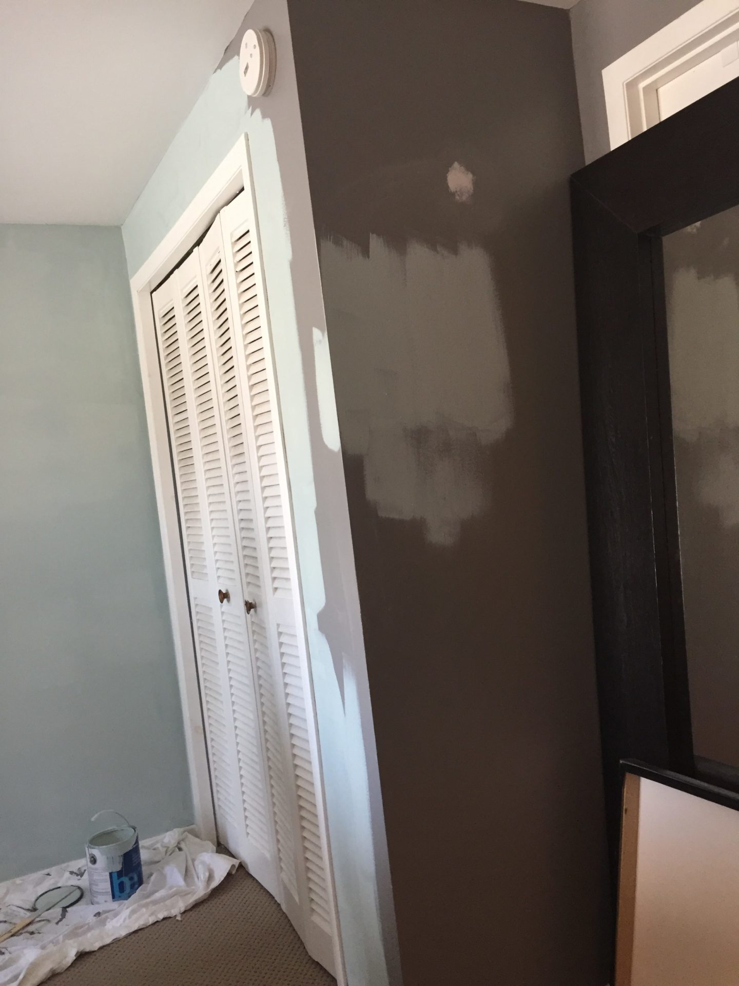 Benjamin Moor Paint on dark brown walls