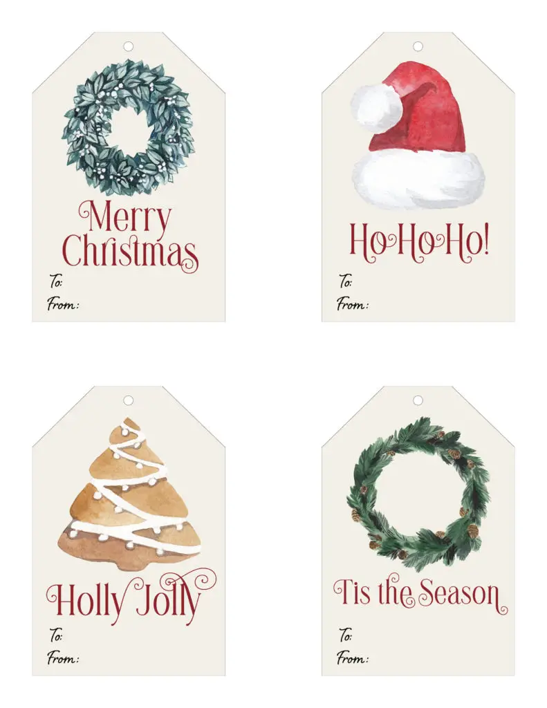 Holiday Gift Tags - Free Printable Tags for Christmas Presents - DIY Projects