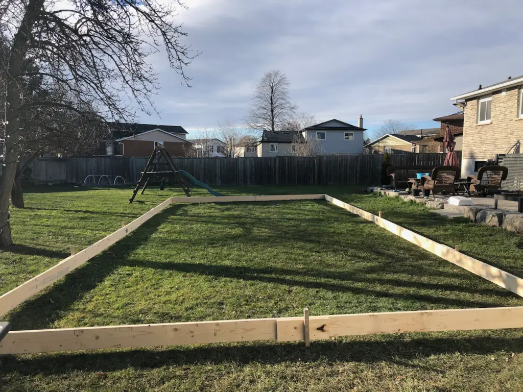 Backyard Ice Rink DIY  - Frame Assembly