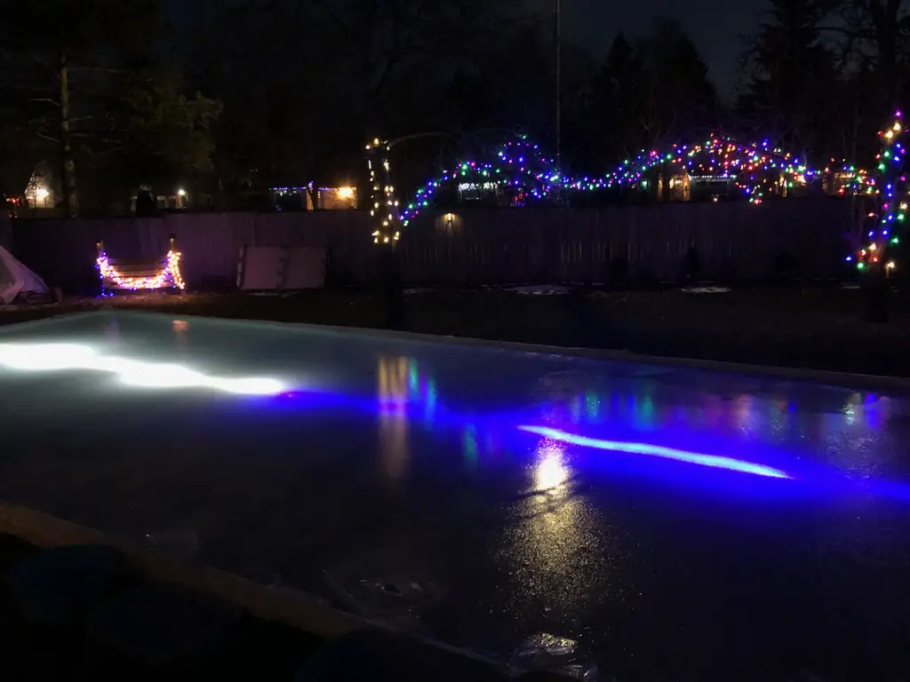 Backyard Skating Rink Lighting