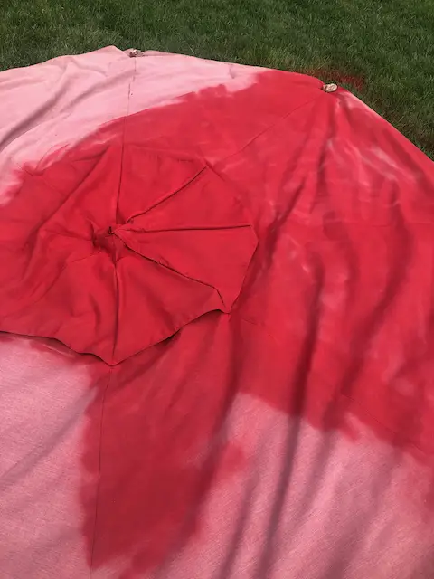 spray painting outdoor fabrics