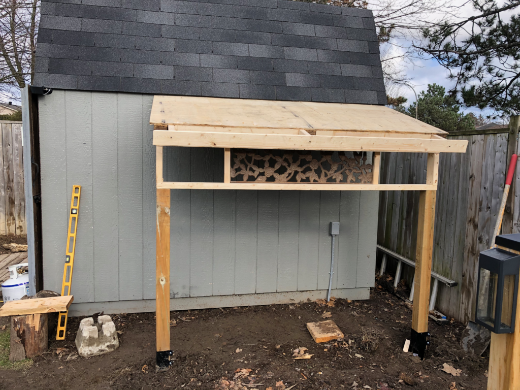 simple DIY carport Shed