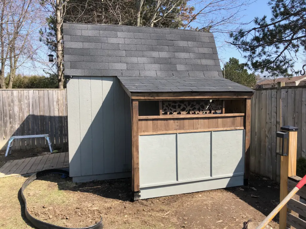 paint and stain for a carport shed diy project