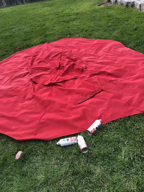 rustoleum 2x spray paint umbrella fabric