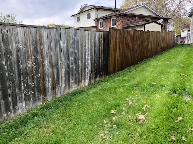 restoring a pressure treated Fence with a power washer