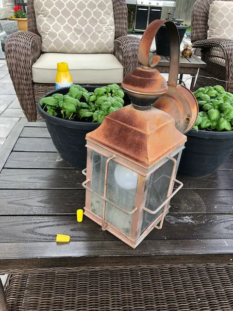 Rusty Exterior Light Fixture Restoration