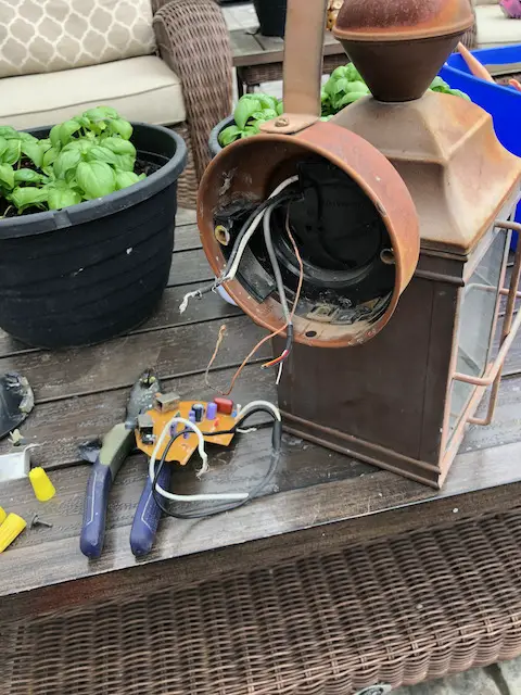 rewiring an outdoor light