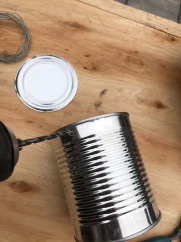 DIY mosquito repellent from tin can