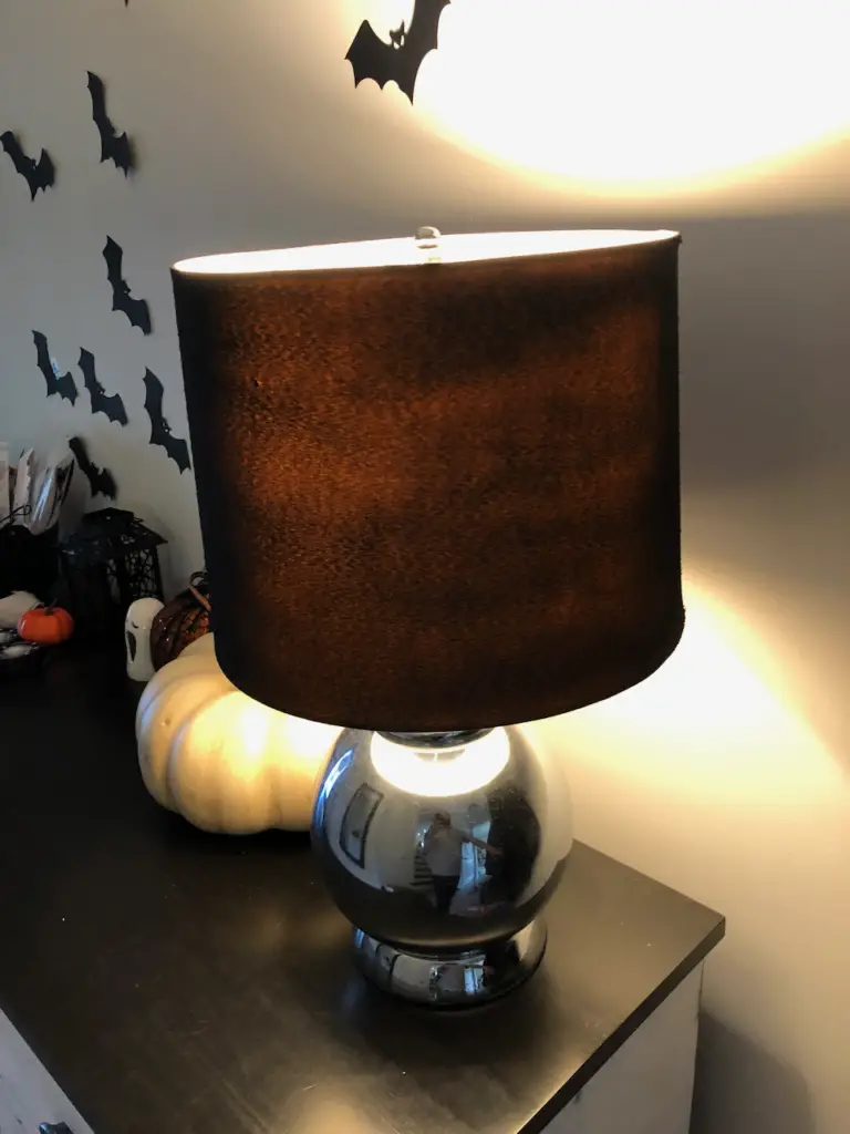 spray painted lamp shade