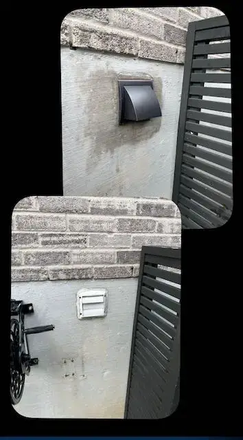 Dryer vent replacement before and after